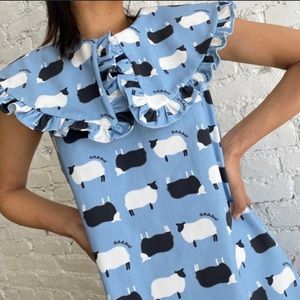 NWOT Lisa Says Gah Stevie Denim Sheep Dress